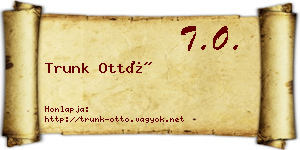 Trunk Ottó névjegykártya